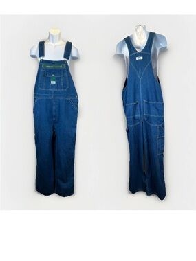 Liberty Overalls Mens 36x30 Jeans Bibs Denim Work Trucker Mechanic Chore Farm
